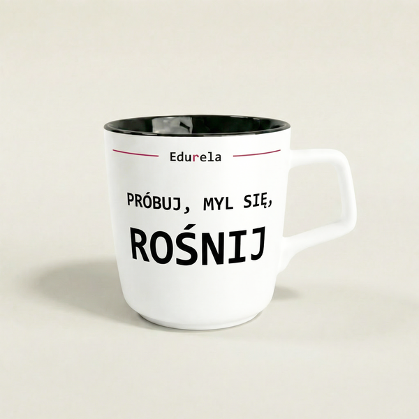 Kubek „Próbuj, myl się, rośnij”